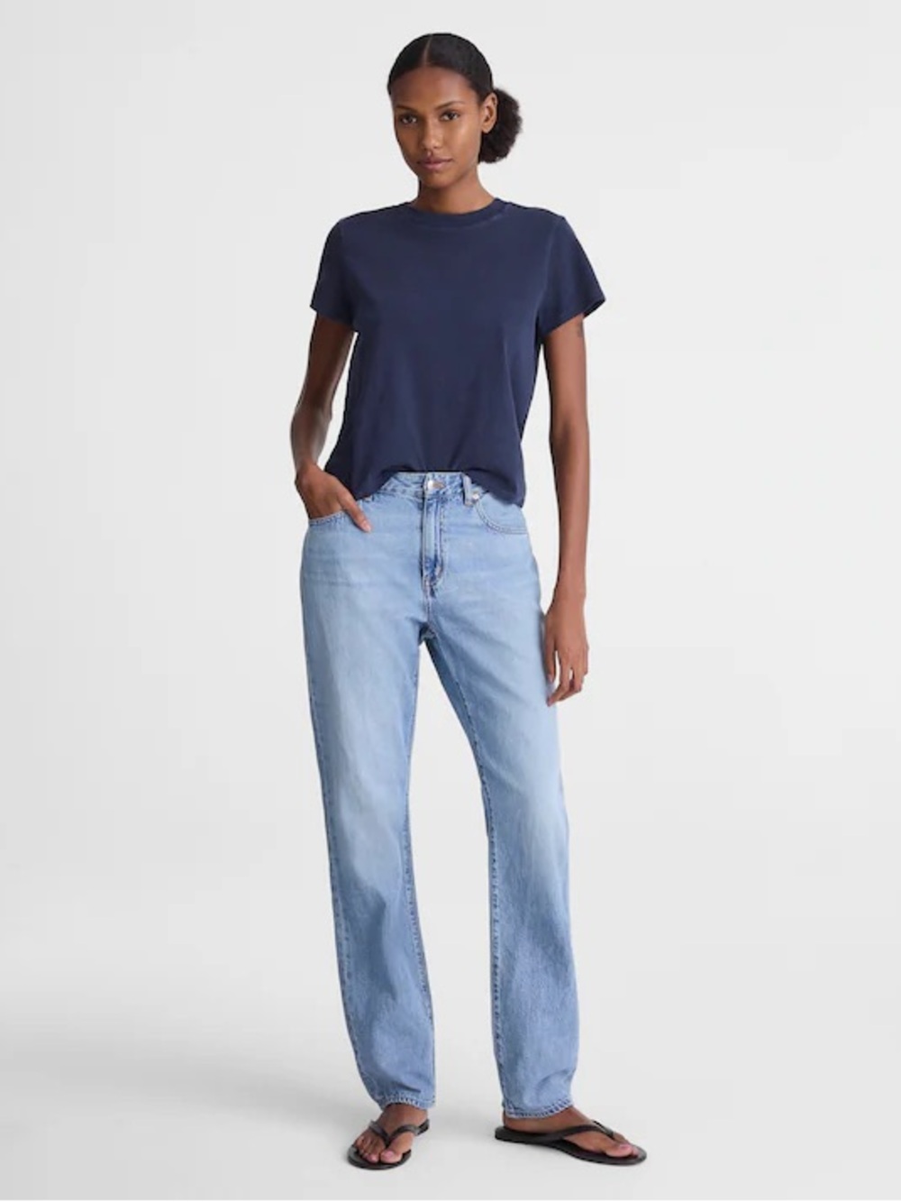 Madewell The Dean Easy Straight Jean in Airy Denim Faded Horizon Wash Size 29 - Picture 1 of 13